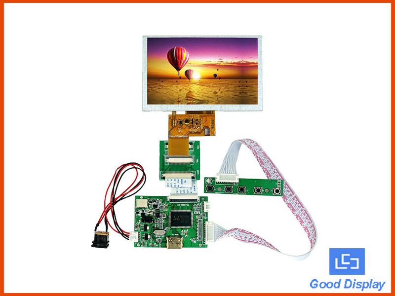 5寸TFT彩色液晶显示模组/HDMI树莓派转接板驱动（触摸屏可选）液晶模块